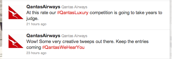 QantasLuxury Tweets
