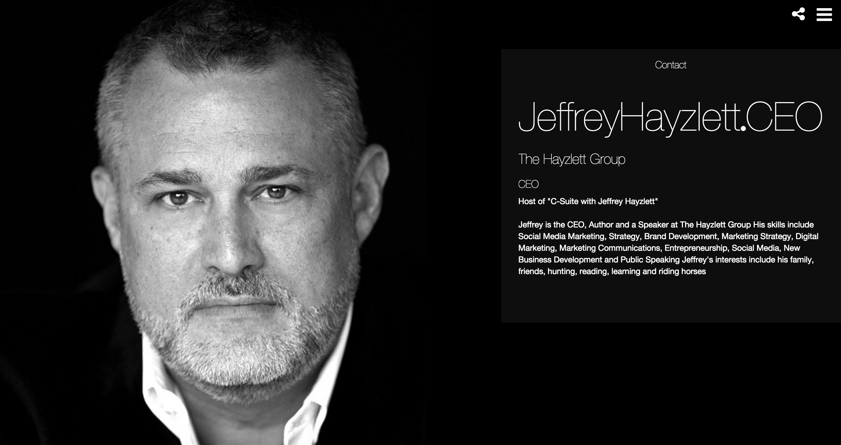See Jeffrey's Chief Engagement Office profile at JeffreyHayzlett.CEO